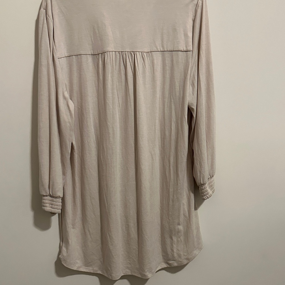 Wonderly Beige Button-Up Tunic - Picture 5 of 6